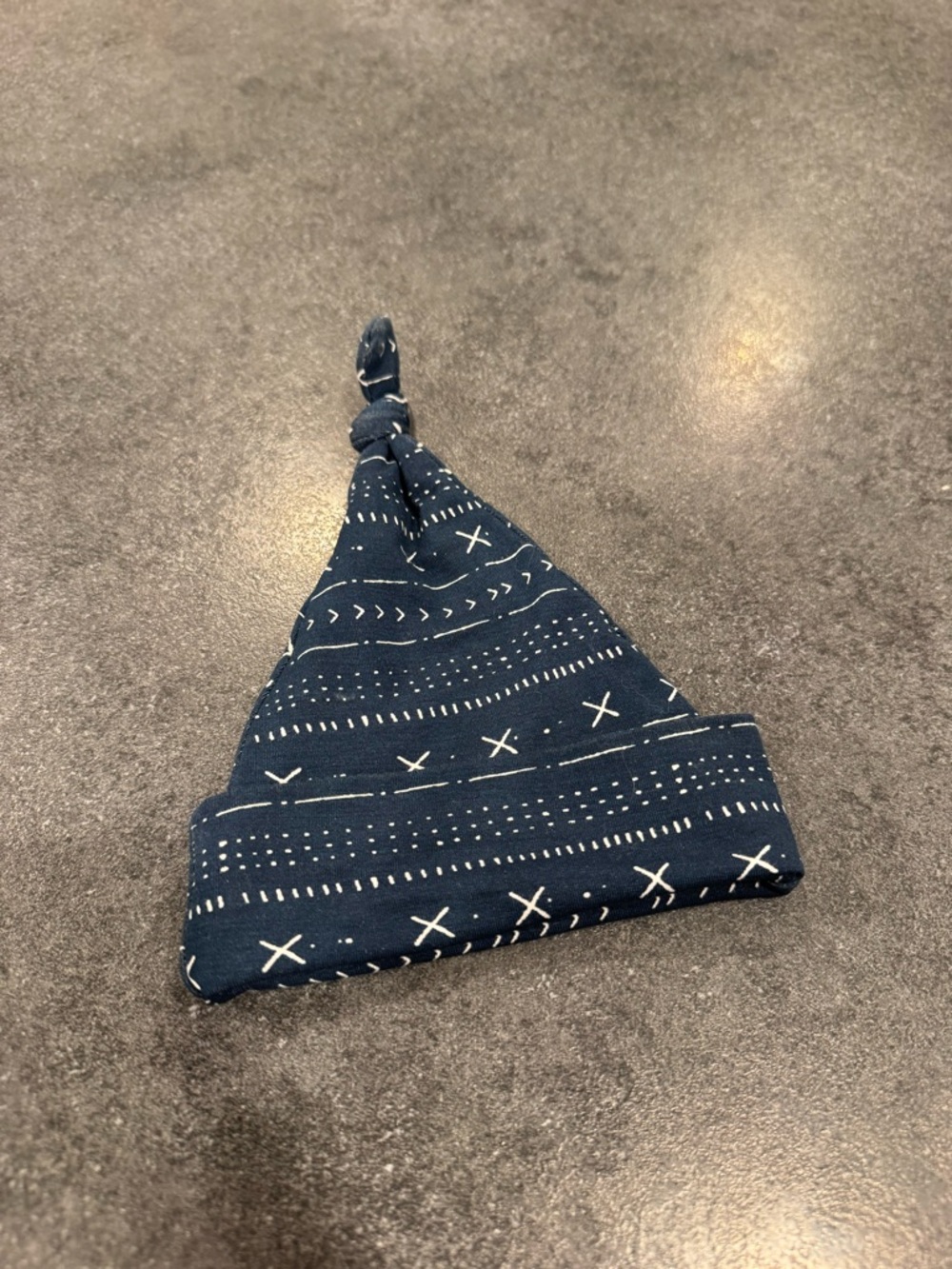 Lou Lou & Company Navy and White Knot Baby Beanie